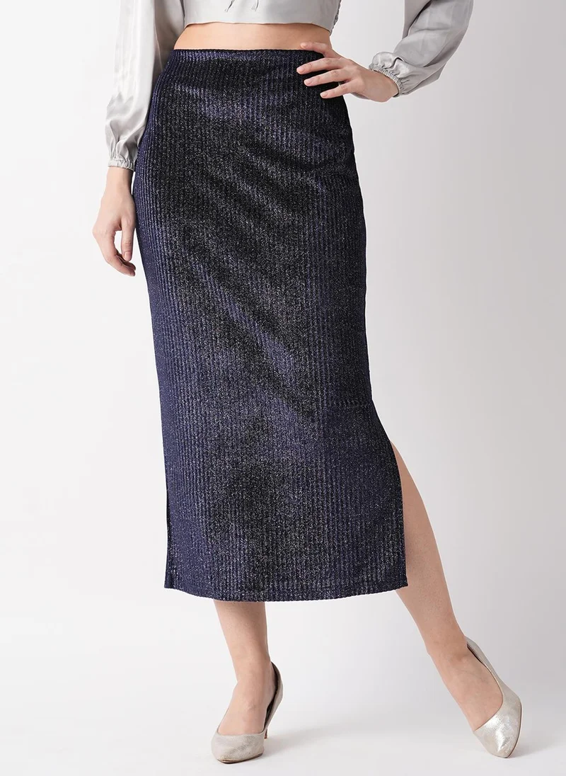 globus Globus Women Self Design Pencil Midi Skirt